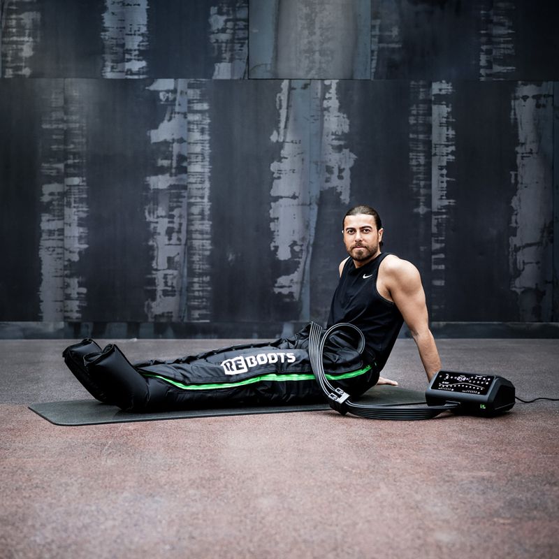 Nohavice na lymfodrenáž REBOOTS One Pro Recovery Pants 2.0 2025 Edition black/white/green 3