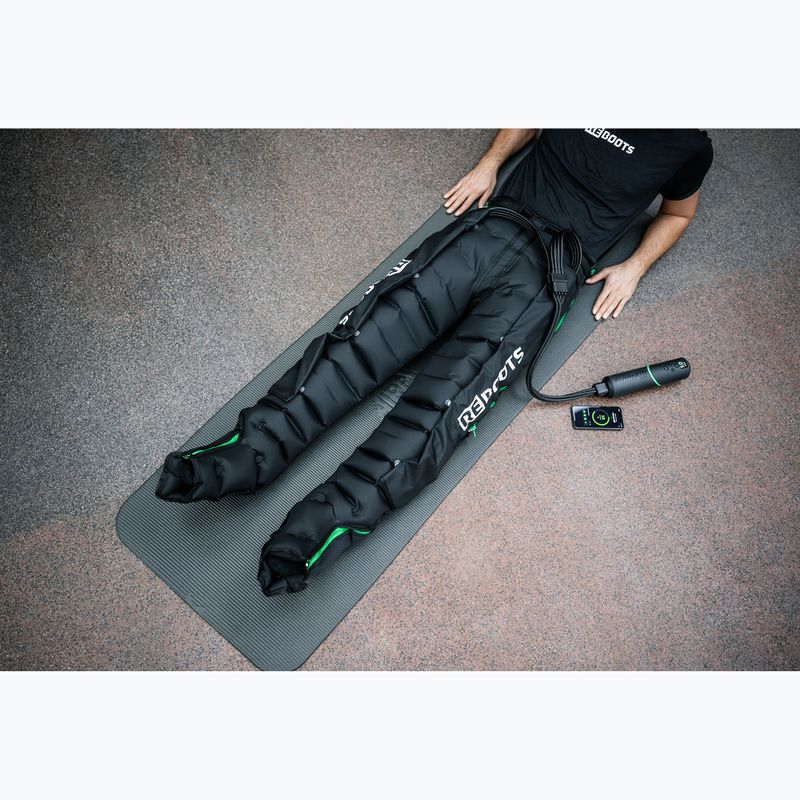 Nohavice na lymfodrenáž REBOOTS Go Lite Recovery Pants 2.0 2025 Edition black/white/green 10