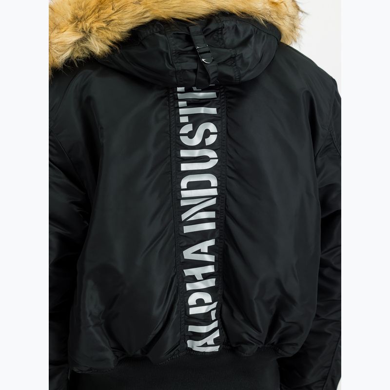 Pánska bunda Alpha Industries 45/P Hooded Custom Bomber black/reflective 4