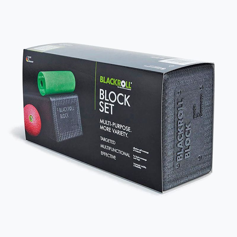 Súprava na jogu BLACKROLL Block black/ green/ pink 4