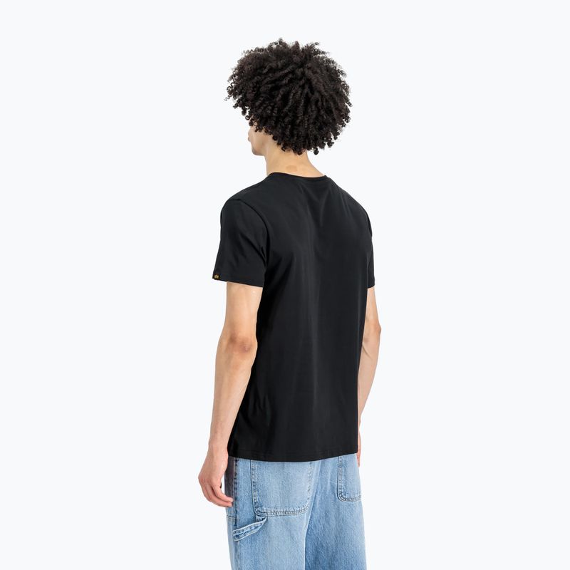 Pánske polo tričko  Alpha Industries Basic black/blue 3