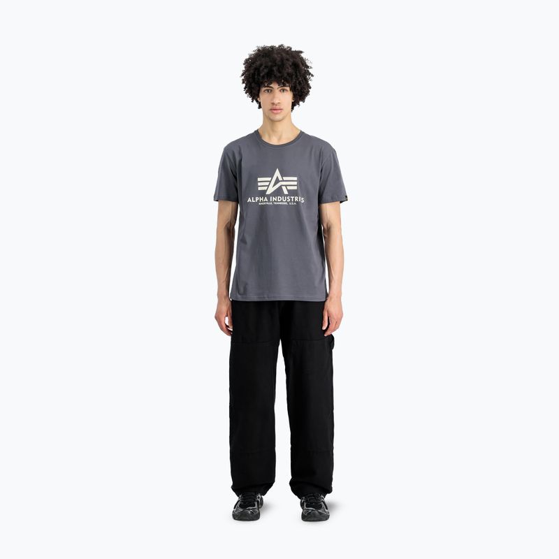Pánske tričko Alpha Industries Basic greyblack 2