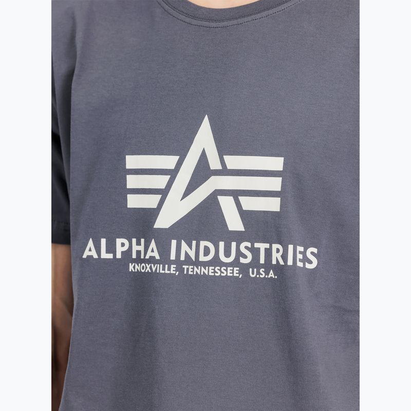 Pánske tričko Alpha Industries Basic greyblack 4