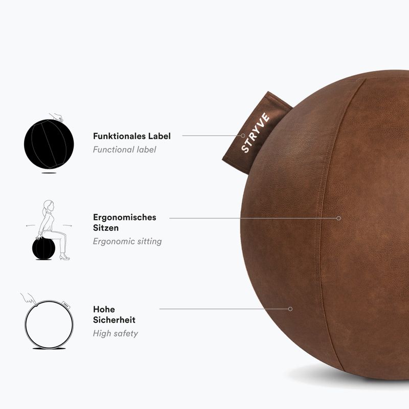 Gymnastická lopta STRYVE Active 70 cm natural brown 3