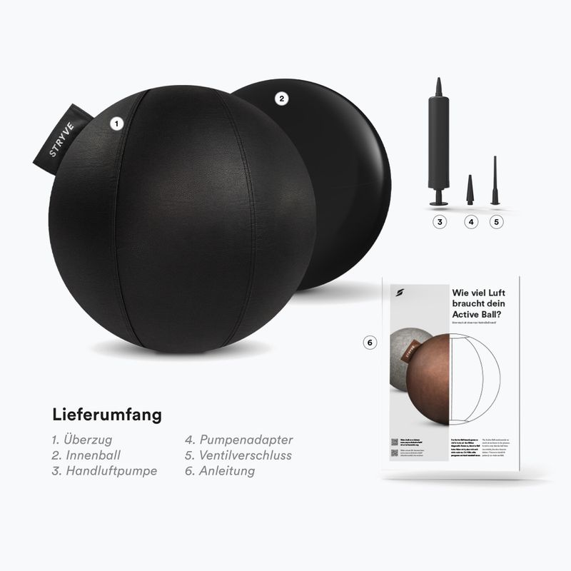 Gymnastická lopta STRYVE Active 70 cm black 3