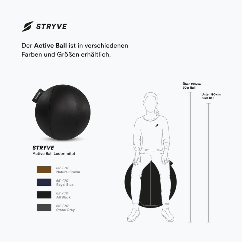 Gymnastická lopta STRYVE Active 70 cm black 4