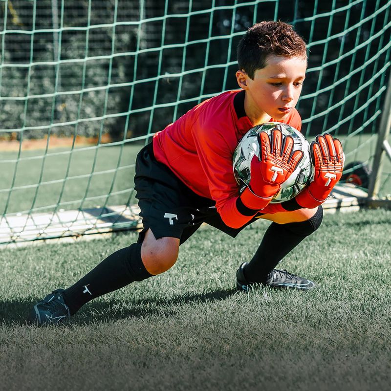 Detské brankárske  rukavice T1TAN Fluo Beast 3.0 Junior FP red 5