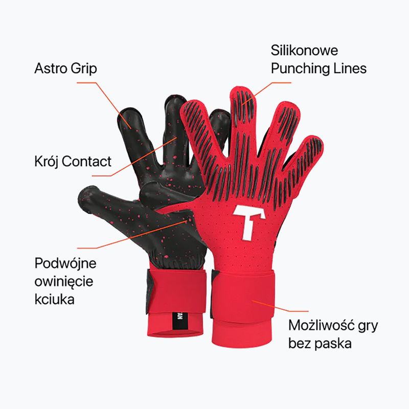 Brankárske rukavice T1TAN Rebel 2.0 Solar Red red 2