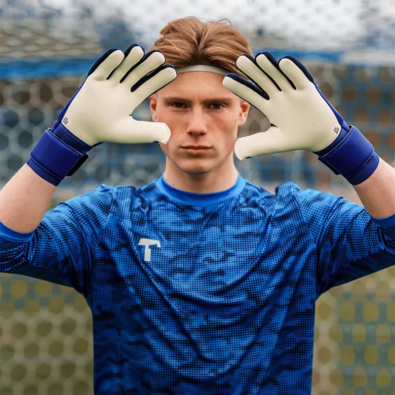 Brankárske rukavice T1TAN Blue Beast 3.0 blue/white 4
