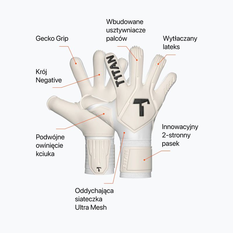 Brankárske rukavice T1TAN Legend 1.0 FP white out (fp) 2