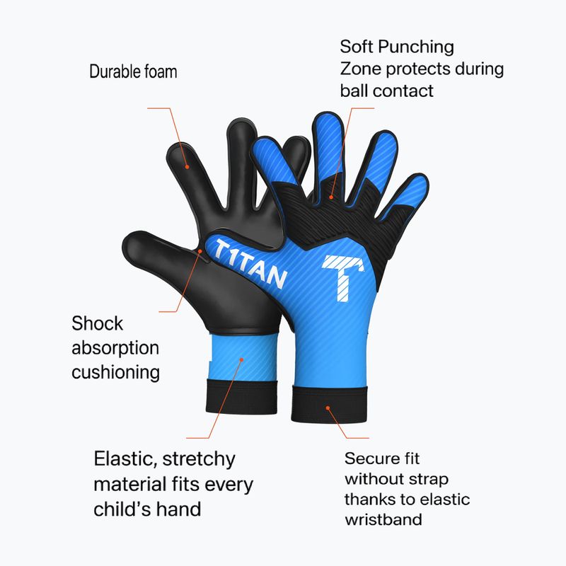 Brankárske rukavice T1TAN AROX 1.0 blue 2