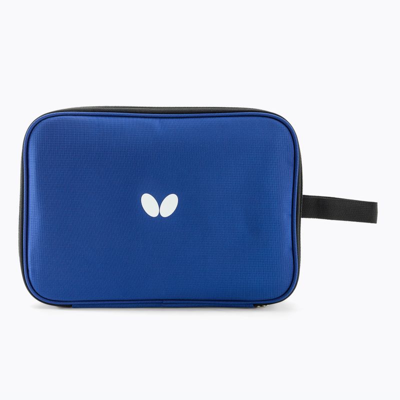 Butterfly Logo kryt na raketu na stolný tenis dvojitý modrý 2