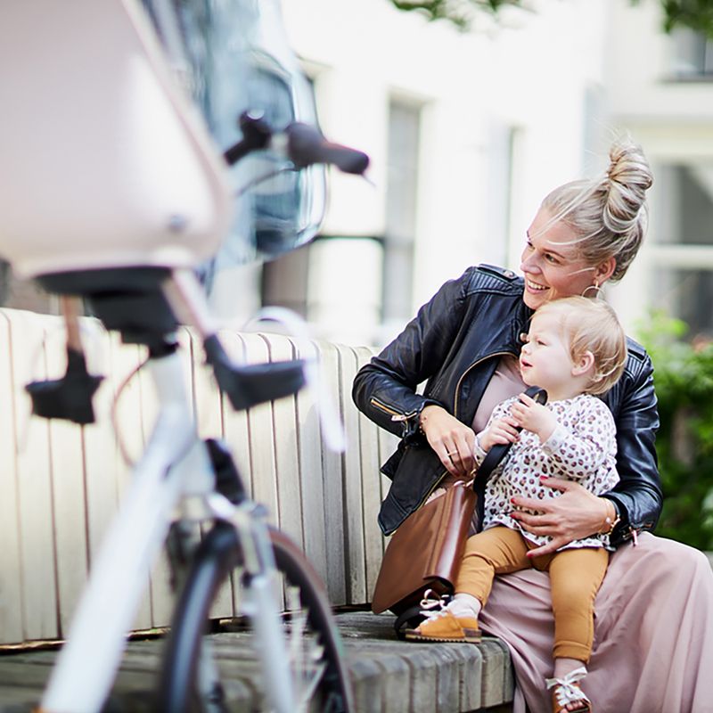 Predné sedadlo na bicykel URBAN IKI ružové U-212726 9