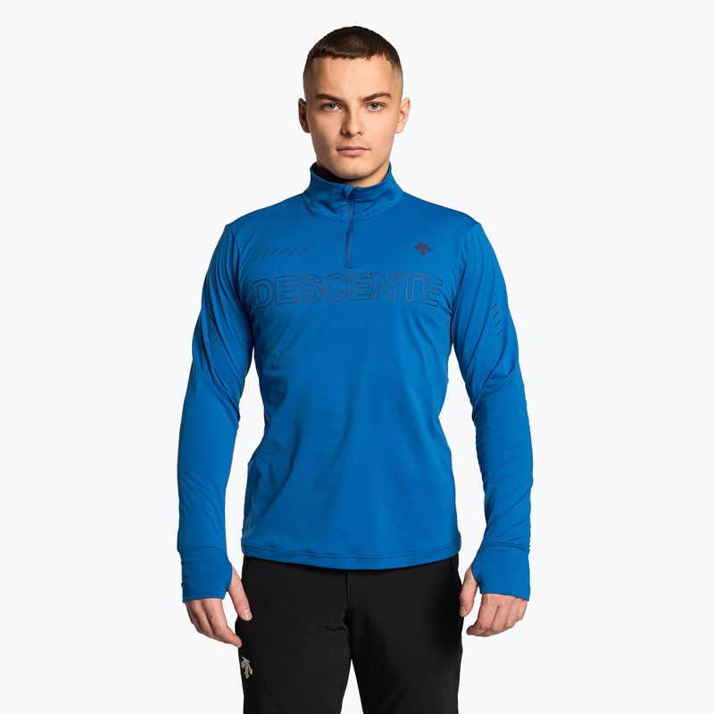 Pánska lyžiarska mikina Descente Descente 1/4 Zip 52 modrá DWMUGB28