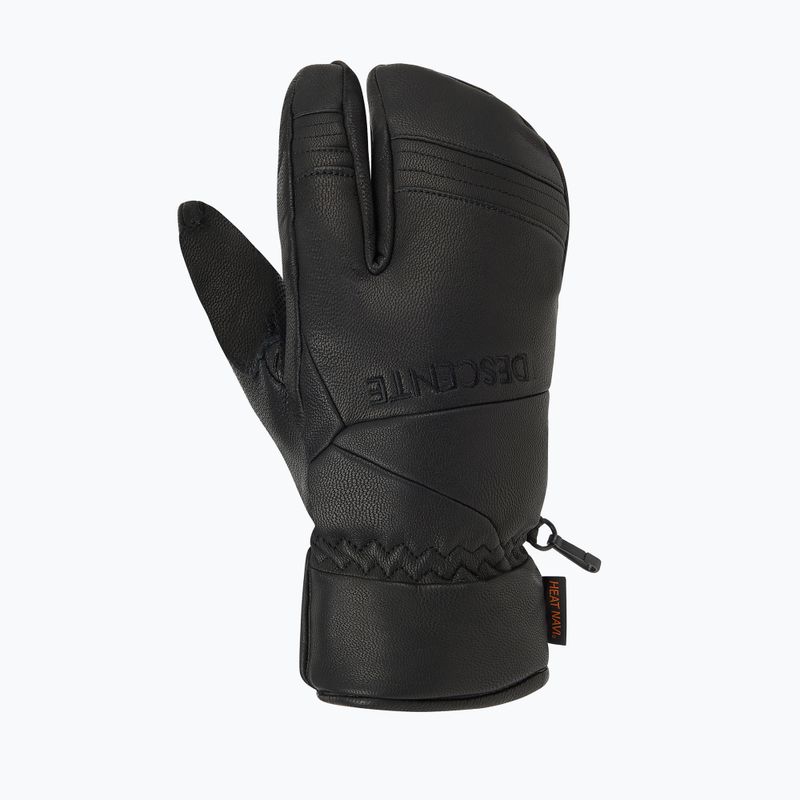 Pánske lyžiarske rukavice Descente 3 Finger Leather black 2