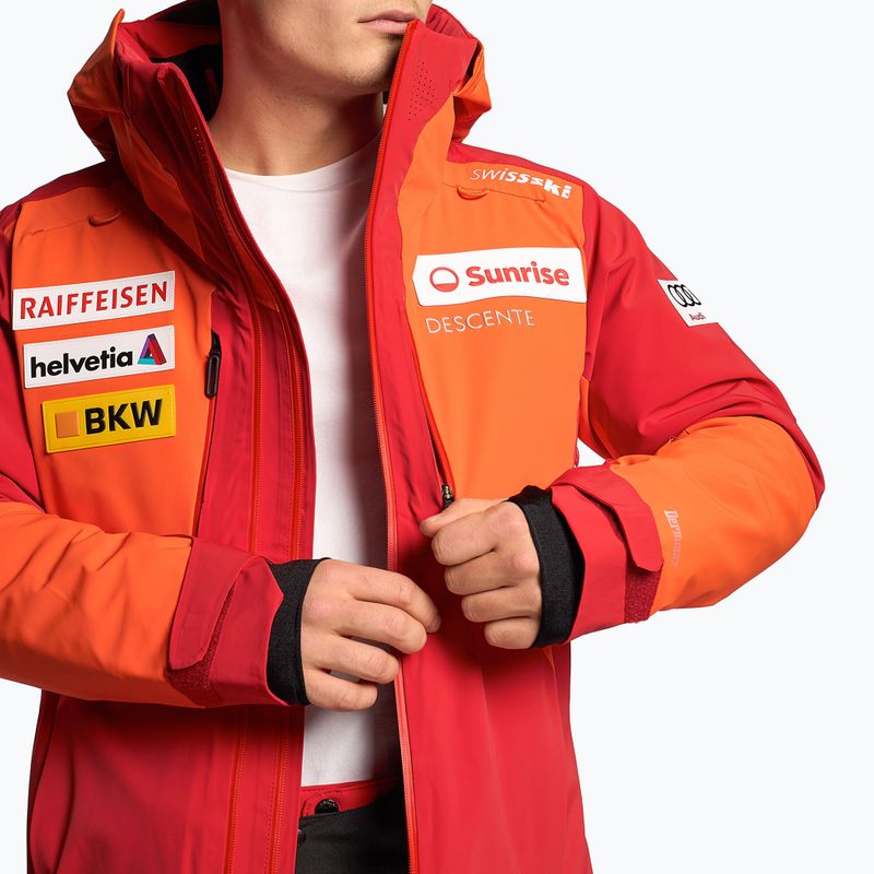 Pánska lyžiarska bunda Descente Swiss mandarin orange 5