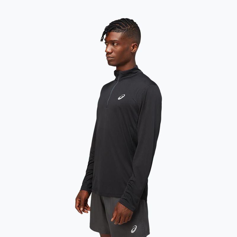 Pánske bežecké tričko ASICS Core 1/2 Zip performance black s dlhým rukávom 2