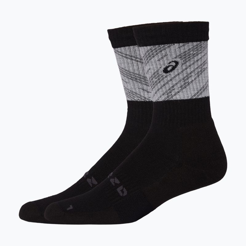ASICS Winter Run Crew tmavosivé bežecké ponožky 2