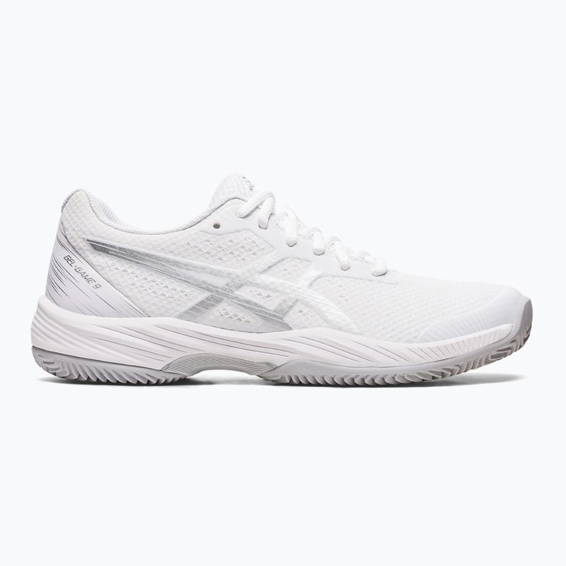 Dámska tenisová obuv ASICS Gel-Game 9 Clay/OC white/pure silver 8