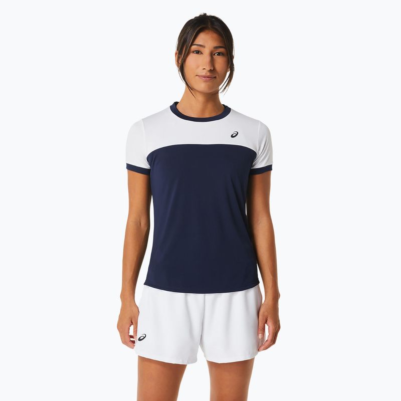 Dámske tenisové tričko ASICS Court SS Top midnight/brilliant white