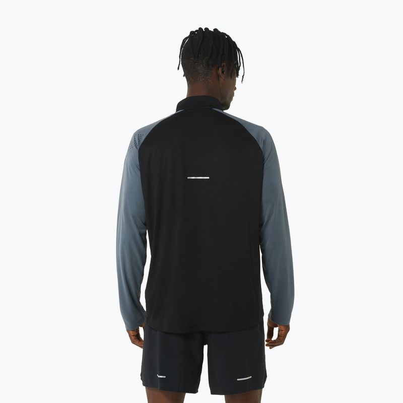 Pánske bežecké tričko ASICS Icon 1/2 Zip performance black/carrier grey 3