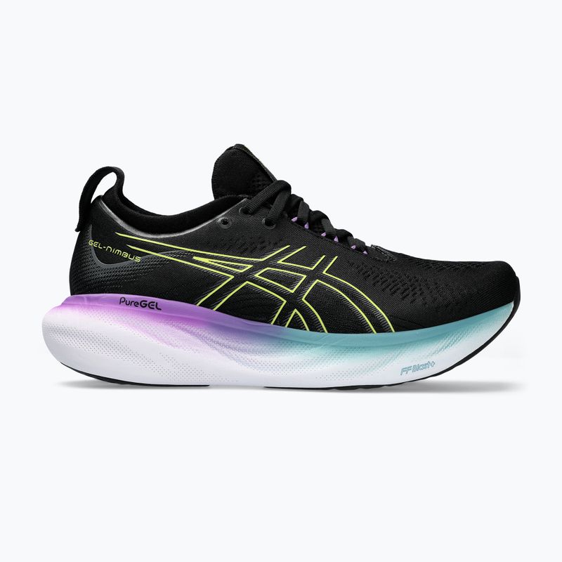 ASICS Gel-Nimbus 25 dámska bežecká obuv black/glow yellow 12