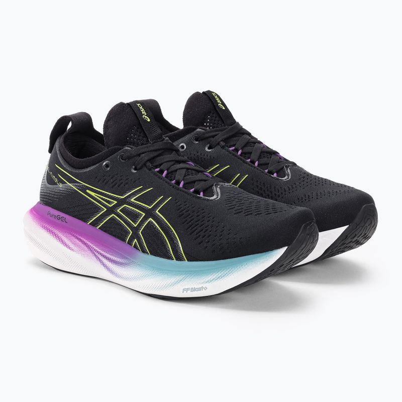 ASICS Gel-Nimbus 25 dámska bežecká obuv black/glow yellow 4