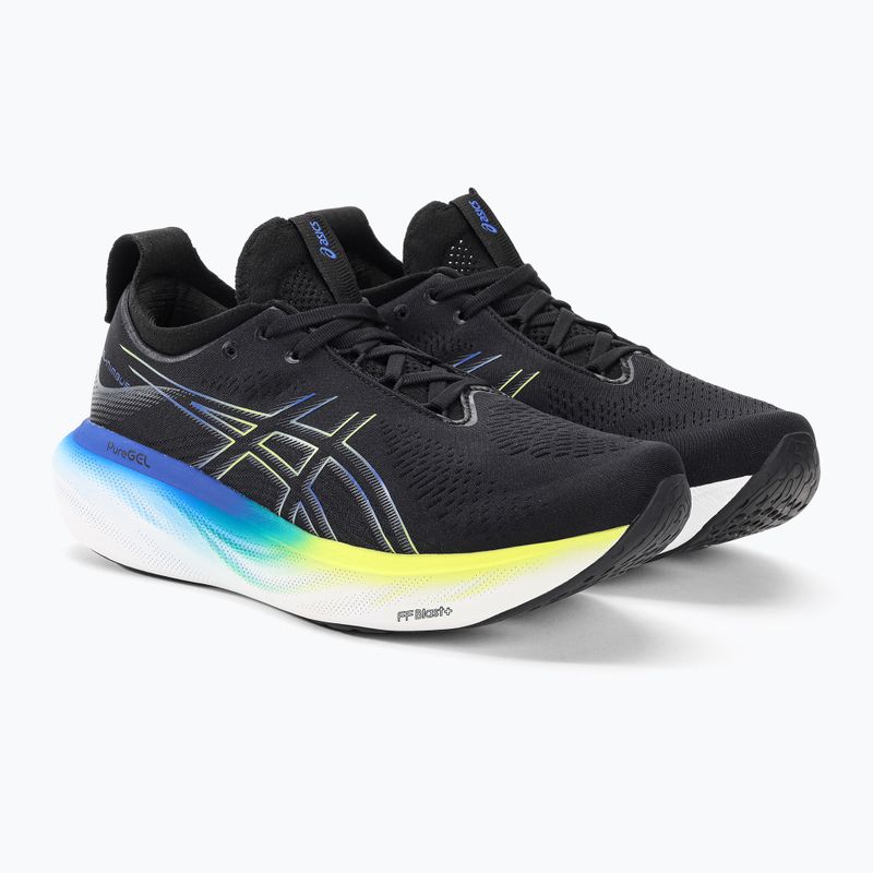 ASICS Gel-Nimbus 25 pánska bežecká obuv black/glow yellow 4