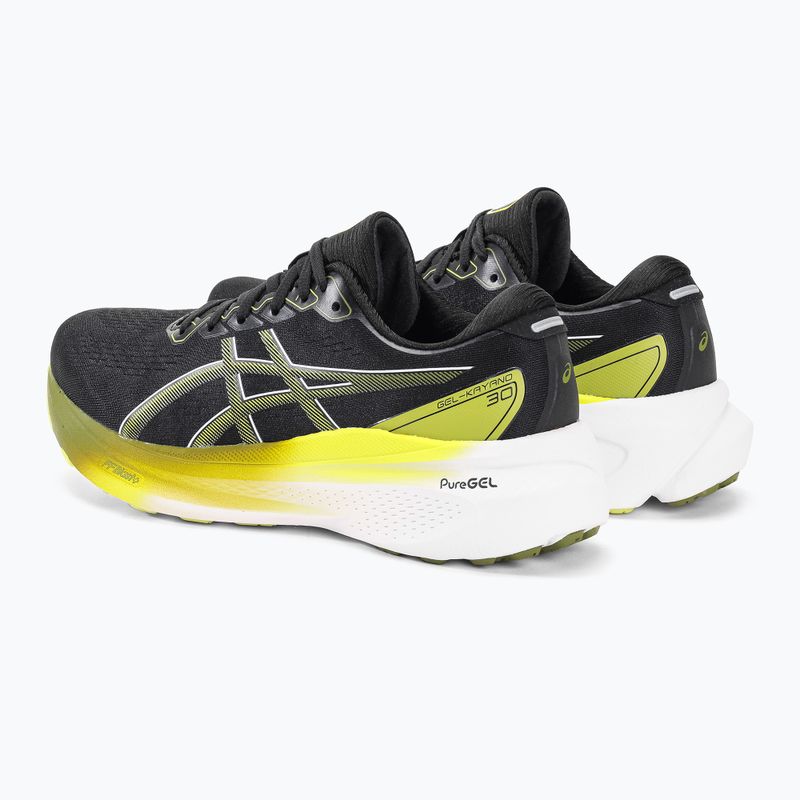 ASICS Gel-Kayano 30 pánska bežecká obuv black/glow yellow 3