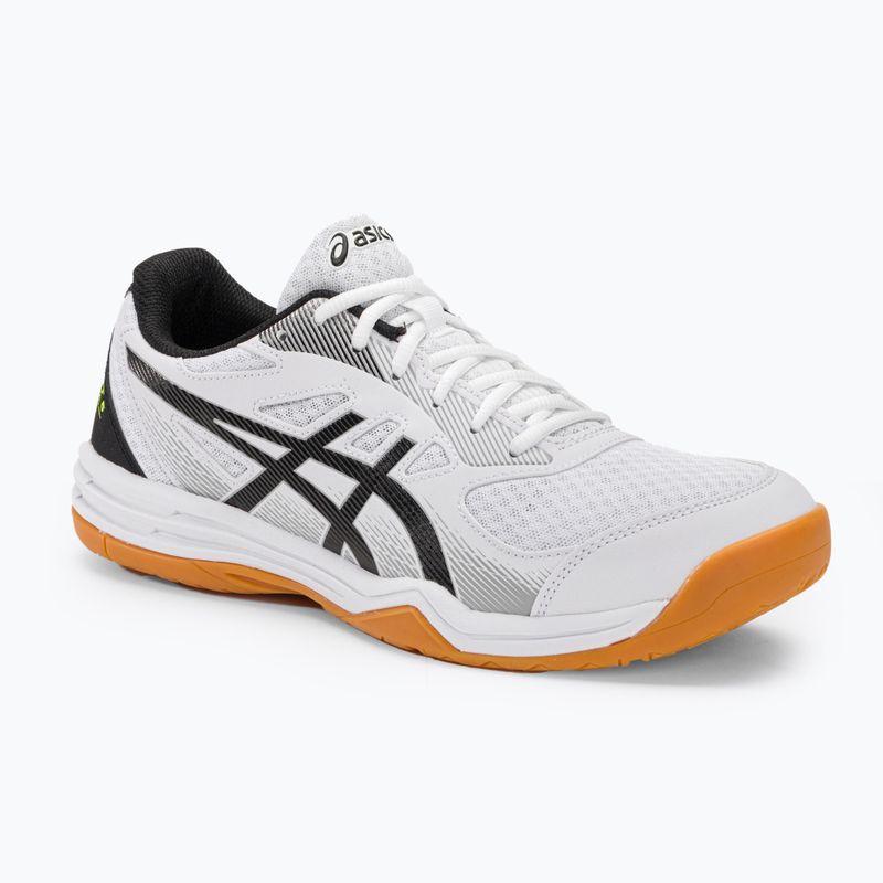 Pánska squashová obuv ASICS Upcourt 5 white / safety yellow