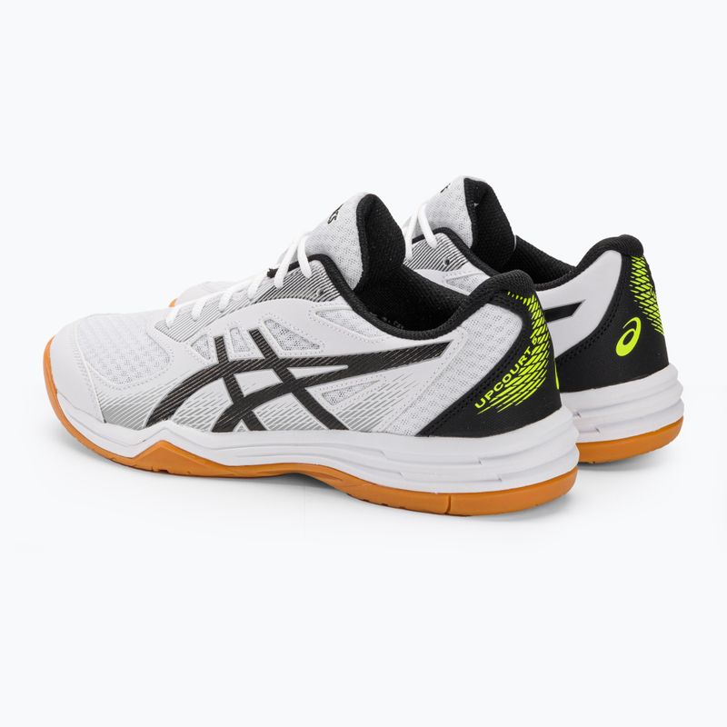 Pánska squashová obuv ASICS Upcourt 5 white / safety yellow 4
