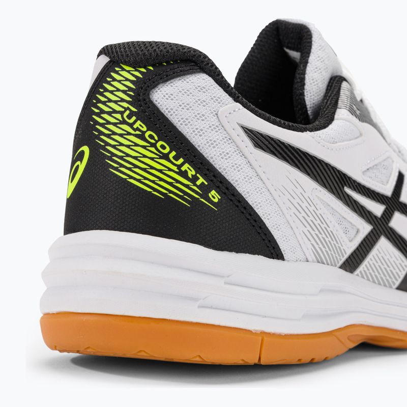 Pánska squashová obuv ASICS Upcourt 5 white / safety yellow 11