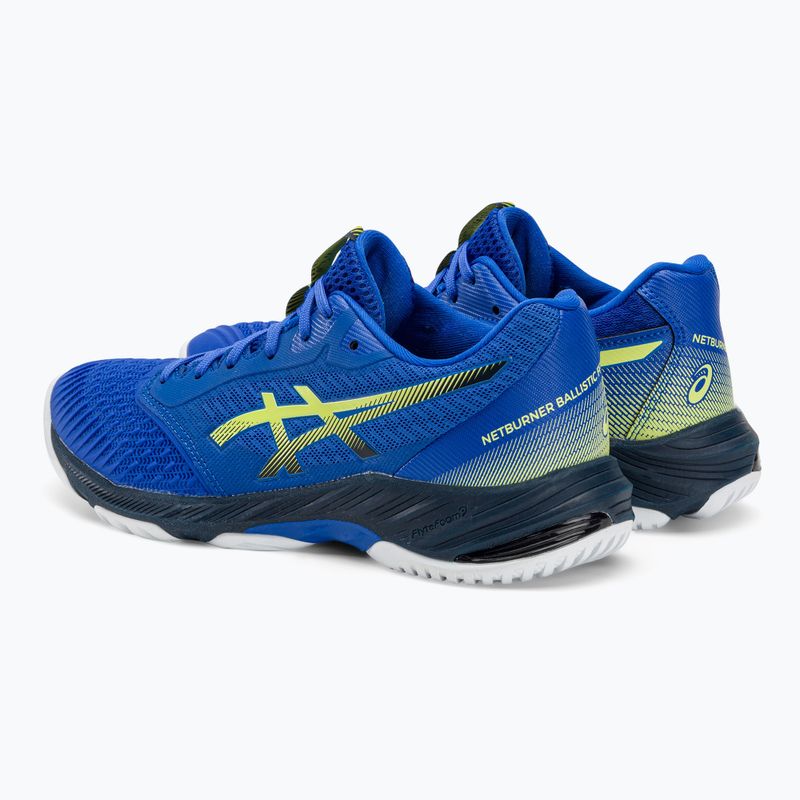 ASICS Netburner Ballistic FF 3 pánska volejbalová obuv illusion blue / glow yellow 4