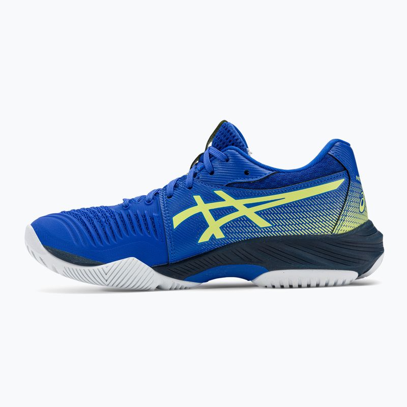 ASICS Netburner Ballistic FF 3 pánska volejbalová obuv illusion blue / glow yellow 3