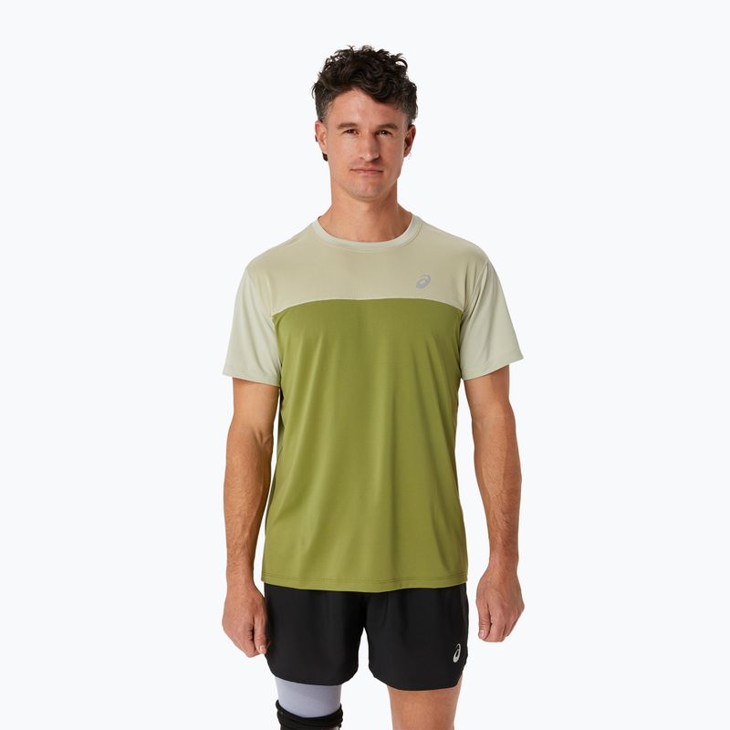 Pánske bežecké tričko ASICS Race Top performance dry leaf green/cactus