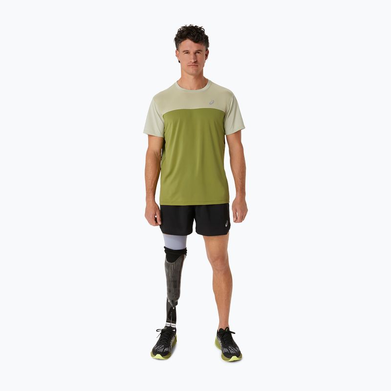 Pánske bežecké tričko ASICS Race Top performance dry leaf green/cactus 2
