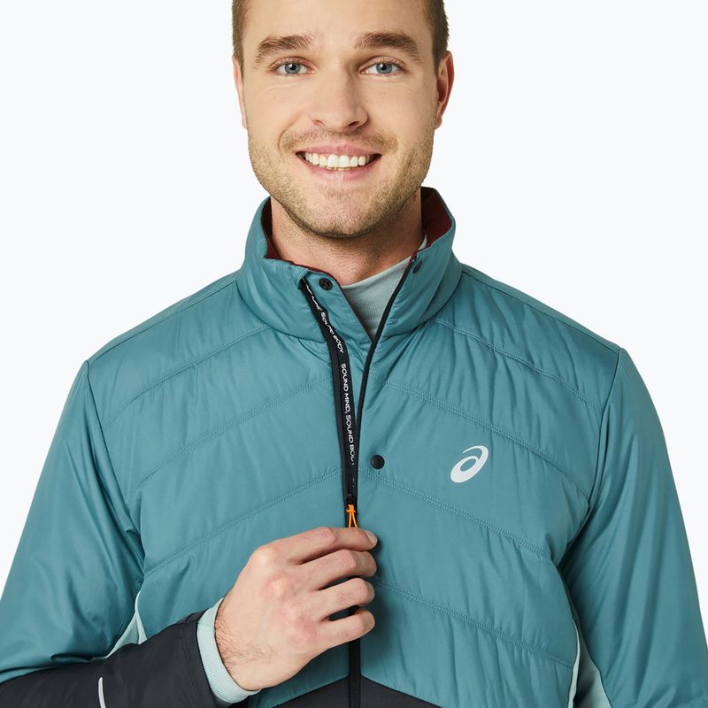 Pánska zimná bežecká bunda ASICS foggy teal/graphite grey 5