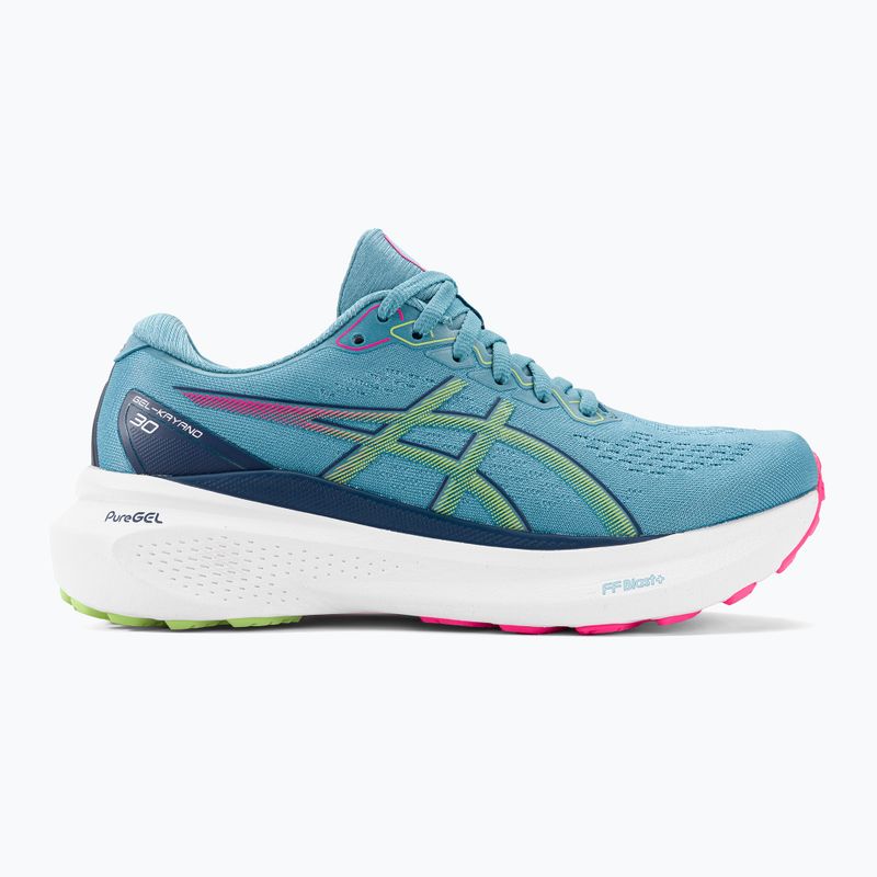 ASICS Gel-Kayano 30 dámska bežecká obuv gris blue/lime green 2