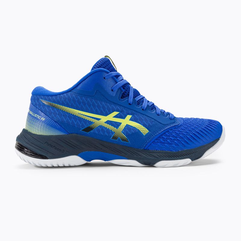 ASICS Netburner Ballistic FF MT 3 pánska volejbalová obuv illusion blue / glow yellow 2