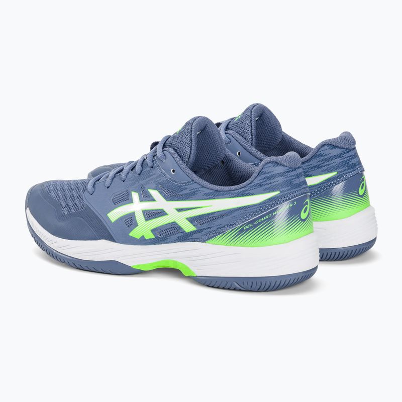 Pánska squashová obuv ASICS Gel-Court Hunter 3 denim blue/lime burst 3