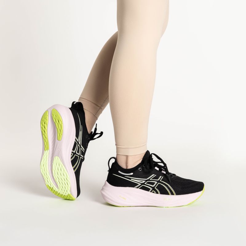 ASICS Gel-Nimbus 26 dámska bežecká obuv black/neon lime 2