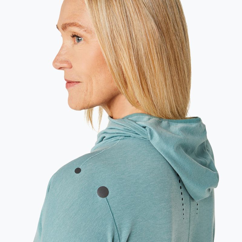Dámska bežecká mikina ASICS Metarun Winter LS Hoodie celadon 5