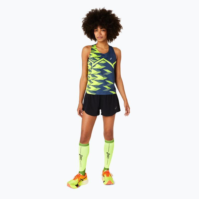 Dámske bežecké tielko ASICS Light Graphic Tank francúzska modrá/bezpečne žltá 2
