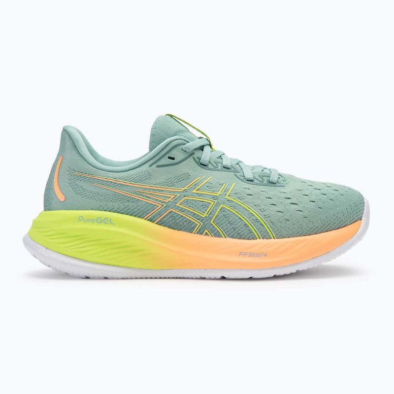 Dámska bežecká obuv ASICS Gel-Cumulus 26 Paris light celadon/safety yellow 2