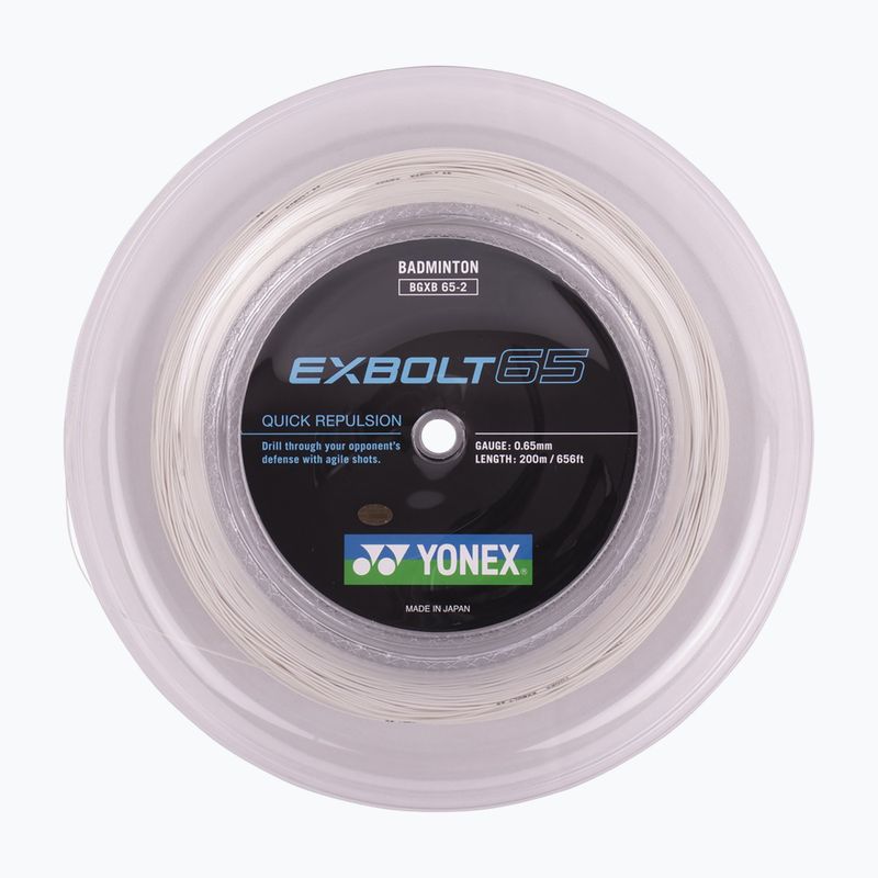 Badmintonové struny YONEX Exbolt 65 Set 10 m biele