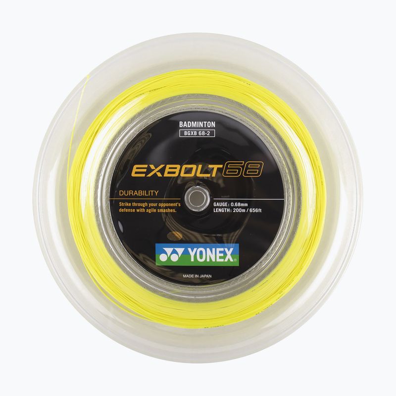 Badmintonové struny YONEX Exbolt 68 Set 10 m yellow