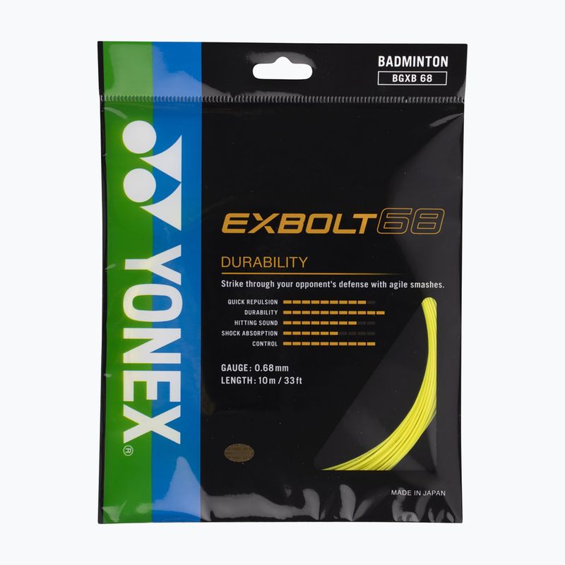 Badmintonové struny YONEX Exbolt 68 Set 10 m yellow 2