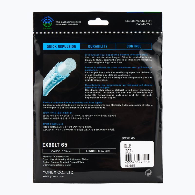 Badmintonové struny YONEX Exbolt 65 Set 10 m blue 2