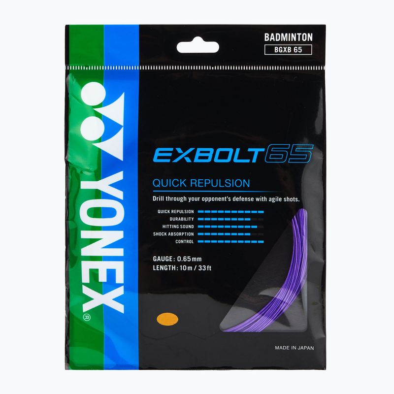 Badmintonové struny YONEX Exbolt 65 Set 10 m purple