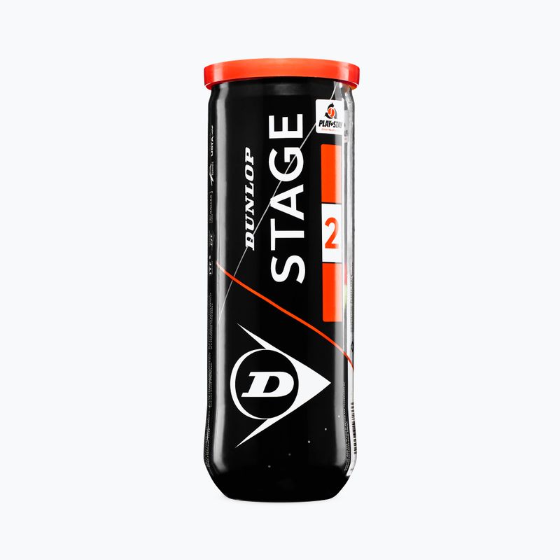 Detské tenisové loptičky Dunlop Stage 2 3 ks oranžová/žltá 61339 2